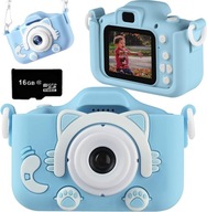 APARAT CYFROWY Kamera Full HD Dla Dzieci KOTEK Ramki Filtry Gry Video +16GB