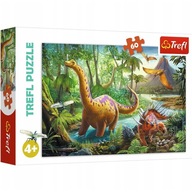 Trefl Puzzle 60 elementów Wędrówka dinozaurów