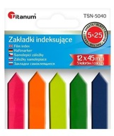 ZAKŁADKI INDEKSUJĄCE FLUO 12X45MM 5X25 KARTEK