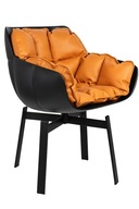 Krzesło obrotowe SHIBA brązowe / czarne - idealne do biura