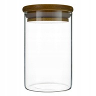 Szklany pojemnik kuchenny na żywność 250 ml z bambusową pokrywką