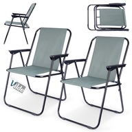 2x Krzesło TURYSTYCZNE składane plażowe ogrodowe balkonowe wędkarskie