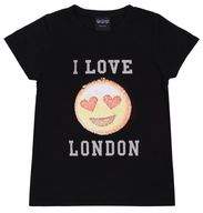 Czarna bluzeczka I Love London 6-7 lat 122 cm