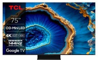 Telewizor TCL QD-Mini LED 75C805 75' QLED 4K 144Hz Google TV Dolby Vision I