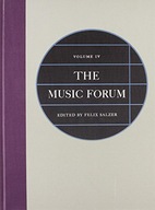 The Music Forum Mitchell William ,Salzer Felix