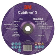 3M Cubitron 3 Kotúč na rezanie a brúsenie, 94343, P36+, T27, 230mmx4,2mm