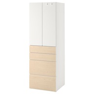 IKEA SMASTAD PLATSA Skriňa biela/breza 60x42x181cm