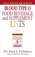 Blood Type O Food, Beverage and Supplement Lists (Eat Right 4 Your Type)