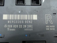 module control unit door right front MERCEDES CLK W209 A209 2098202226