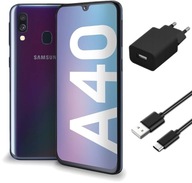Smartfón Samsung Galaxy A40 4 GB / 64 GB 4G (LTE) čierny + KÁBEL PD NABÍJAČKA PRE TELEFÓN USB TYP C / USB C