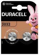 Zestaw 2 sztuk baterii litowych Duracell 3V CR2032