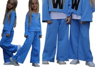 Niebieskie spodnie kuloty Qba Kids 152