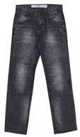 Proste, szare jeansy DENIM CO. 9-10 lat 140 cm