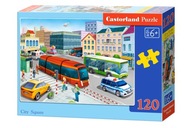 CASTOR PUZZLE 120 CITY SQUARE MIASTO AUTA AUTOBUS UKŁADANKA