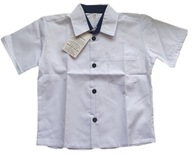 Koszula chłopięca Moda Styl krótki rękaw biały r.98