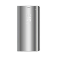 Flipové puzdro Alecase pre Samsung Galaxy A35 5G flip mirror cover strieborné