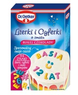 Dr. Oetker Dekoracje na tort Literki i cyferki 38g