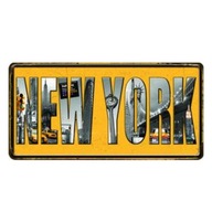 Dekoratívna tabuľa Plech New York Town