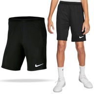 Krótkie Spodenki NIKE Sportowe Dziecięce Treningowe Czarne WF 137 - 147 cm