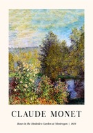 Plakat 29,7x21 A4 Claude Monet róże ogród kwiaty staw sztuka BOHO 30 WZORÓW