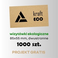 Wizytówki ekologiczne ECO EKO 1000 szt. + PROJEKT