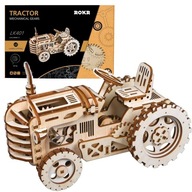 ROBOTIME Drevený model 3D puzzle Traktor