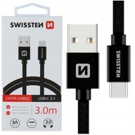 SWISSTEN Kabel przewód do ładowania USB - USB-C 3m