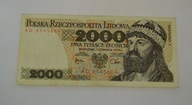 Polska PRL - Banknot - 2000 Złotych - 1979 rok seria AD