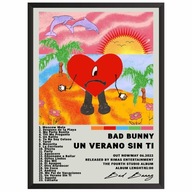 Bad Bunny Un Verano Sin Ti Plagát obrázok s albumom v rámčeku Darček