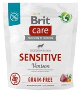 Brit CARE GRAIN Free Sensitive Venison DZICZYZNA 1kg karma BEZ ZBÓŻ dla psa