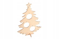 Vianočný stromček drevený stojan na tri vianočné gule DEKOR