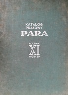 Katalog prasowy PARA rocznik XI 1938-39