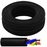 Przewód WARSZTATOWY gumie kabel POLSKI czarny 3x2,5 OW 300/500V czarny metr