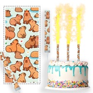 TORTASZÖKŐKÚT KAPIBARA SZÜLETÉSNAPI RACA GYERTYA 12cm