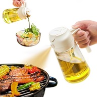 Pojemnik na olej 2w1: dozownik oliwy do kuchni, butelka z raspliwaczem.