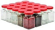 Słoik szklany 150 ml do przypraw słoiczek z czerwoną zakrętką 20 sztuk