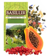 Basilur SUMMER TEA herbata zielona POZIOMKA PAPAJA Ceylon liściasta - 100 g