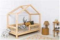 Łóżko dziecięce domek 80x190cm / barierka / nogi 10cm