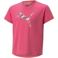 T-shirt Puma 176 różowa Dziewczęca sportowa koszulka o luźnym kroju