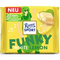 RITTER SPORT FUNKY WHITE LEMON BIAŁA CZEKOLADA Z MUSEM CYTRYNOWYM 100g