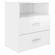 vidaXL Nočný stolík, biely, vysoký lesk, 50x32x60 cm