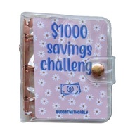 Saving Challenge Binder PVC Cash Organizer 1000