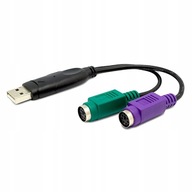 Unitek Y-155 adapter przejście USB 2x PS/2 USB PS2