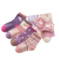 Ponožky detské rôzne vzory veľkosť 27-30 10 párov členkové ponožky krátke