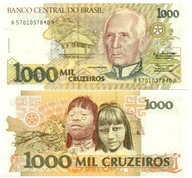 BRAZYLIA 1000 CRUZEIROS P-231a 1990-1991 UNC