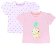 2x t-shirt/koszulka ananas, groszki 9-12 m 80 cm