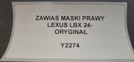 hinge bonnets right LEXUS LBX 23- original