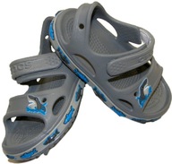 SALE SANDAŁ CROCS SZARY REKIN 206365-007 R 23/24