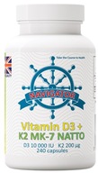 NAVIGATOR Vitamín D3 10 000 IU + Vitamín K2 MK-7 200micg 240 kaps