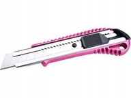 Nôž automatický s lámacou čepeľou ružový 18mm